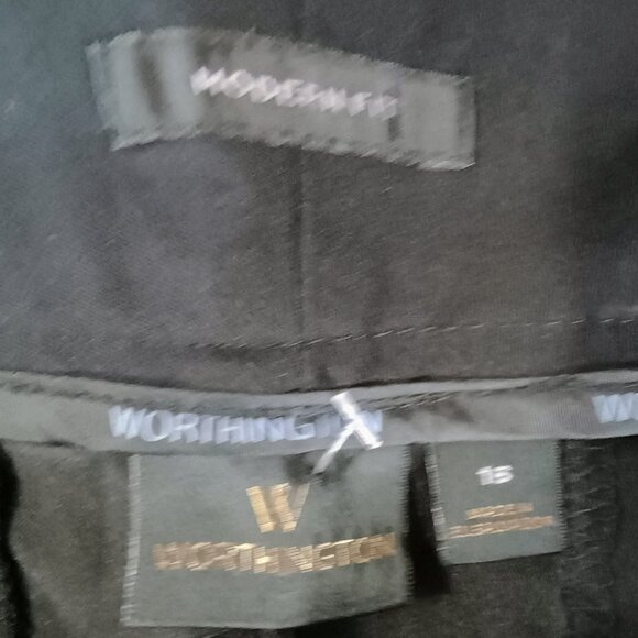 NWT: Worthington Size 16 Black Modern Fit Straight Leg Dress Pants - Picture 3 of 9